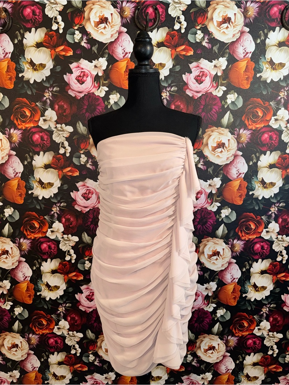Express Strapless Ruched Cocktail Dress in Light Pink, Size 10, NWT